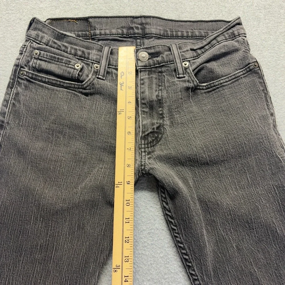 Levis 514 Jeans Mens 31X32 Black‎ Straight Low Rise Stretch Distressed Denim
